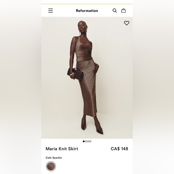 Reformation Brown Maxi and tank set - Picture 4 of 4